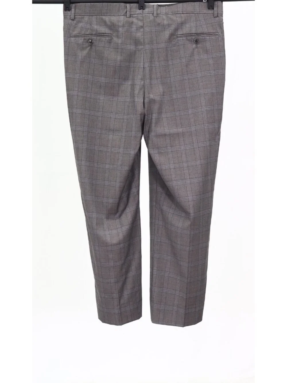Joseph Abboud 44S 39x29 Brown Full Suit 2-Button Check R930